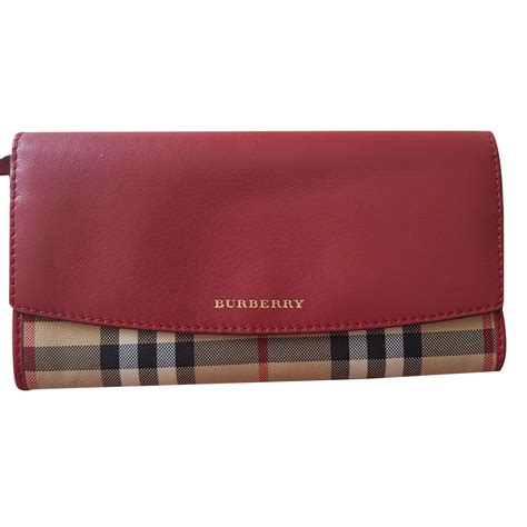 burberry wallets red